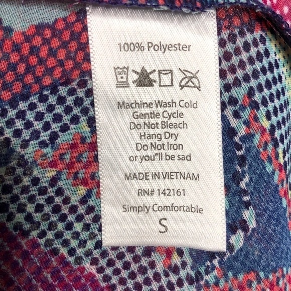 New - LULAROE Shirley Geometric Print Open Front Sheer Kimono - Size Small (0-8) - Picture 4 of 6